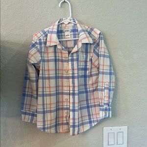 Carter's Kids Plaid Shirt - Blue and Pink